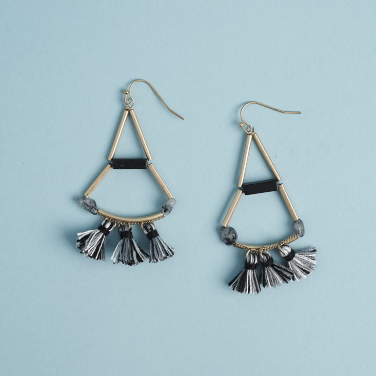 Architectural Boho Earrings with tassels