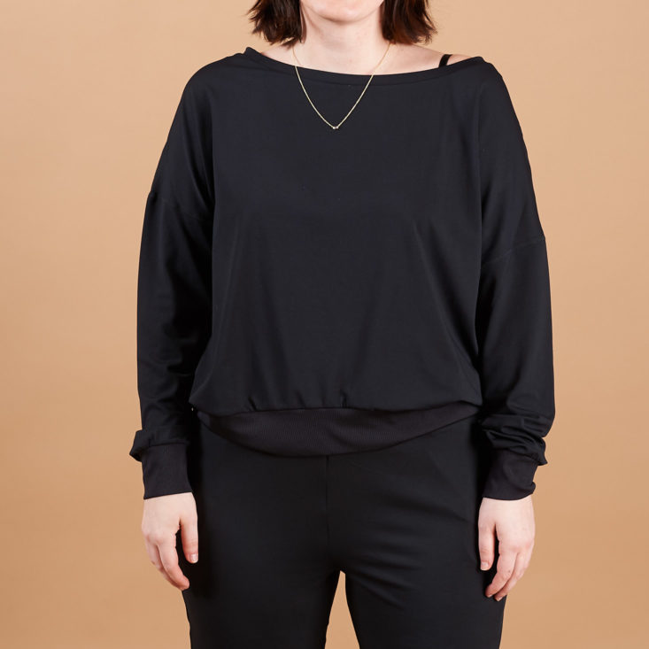 black sweatshirt