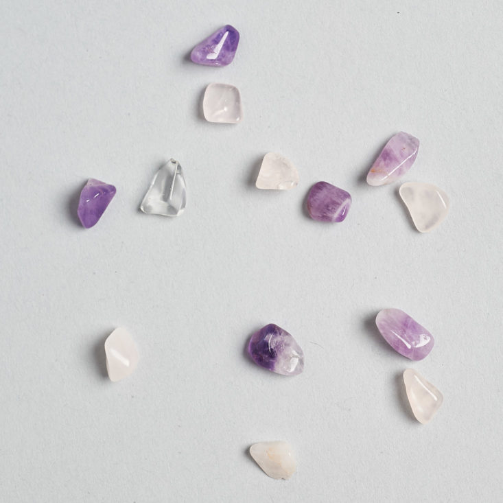 goddess provisions spiritual wellness subscription box april 2018 tiny purple crystals