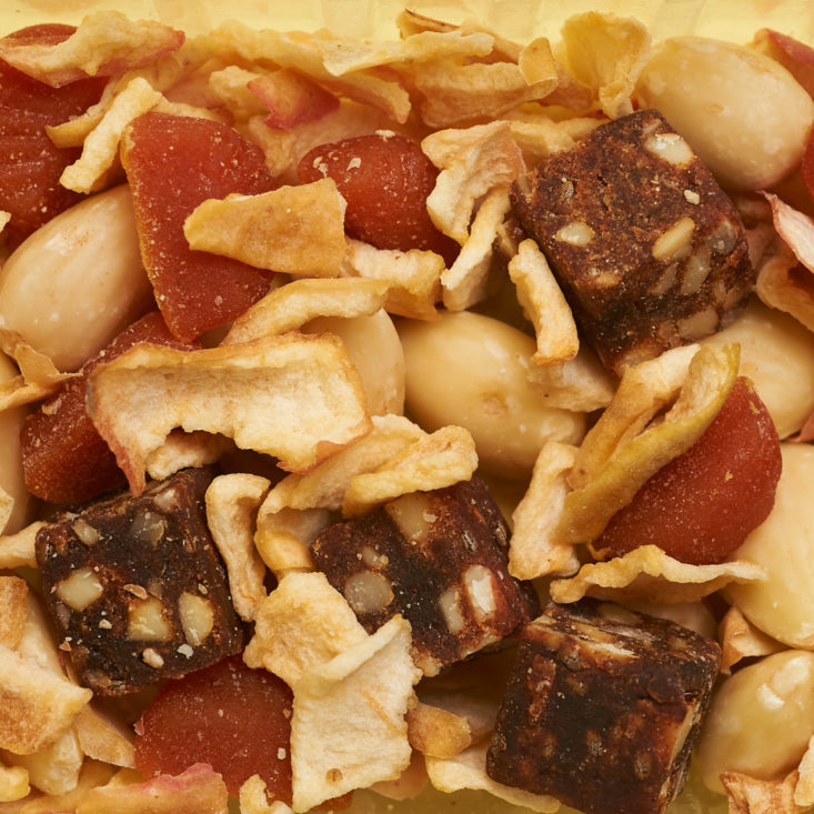 dried fruit and carrot pieces