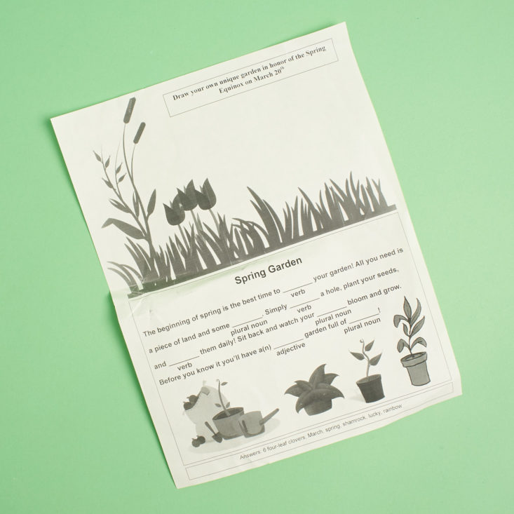 mini monthly mystery box of awesome march 2018 subscription box puzzle sheet side 2
