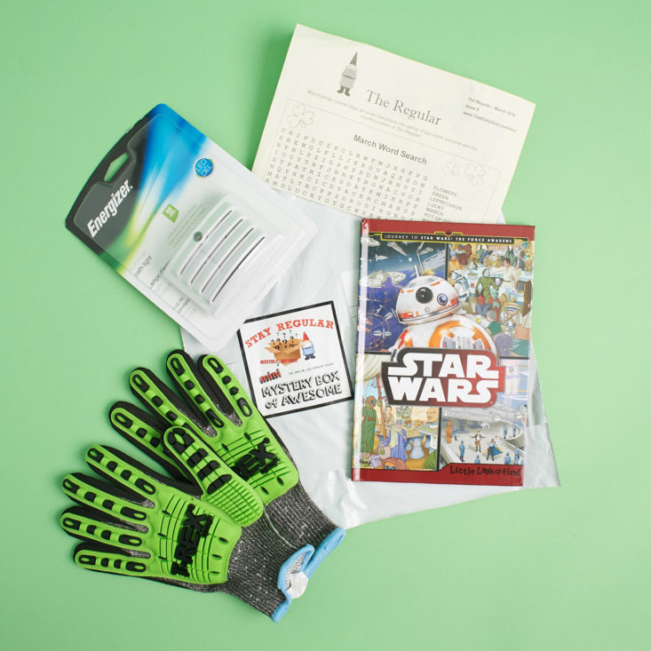 mini monthly mystery box of awesome march 2018 subscription box review of all items