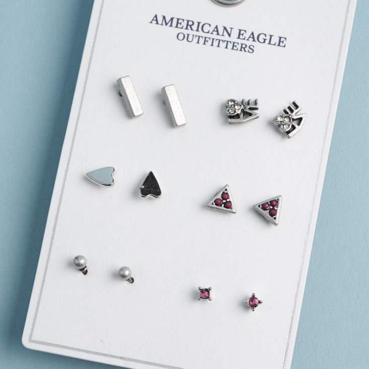 close up of American Eagle set of 6 earrings