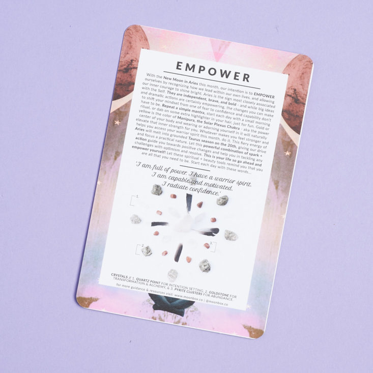 moonbox april 2018 empower card