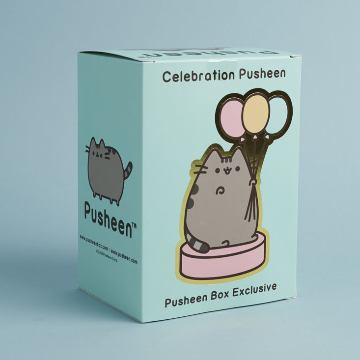 back of Pusheen Celebration Vinyl Figure in box