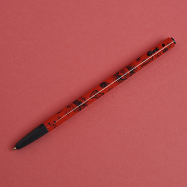 red monami ballpoint pen