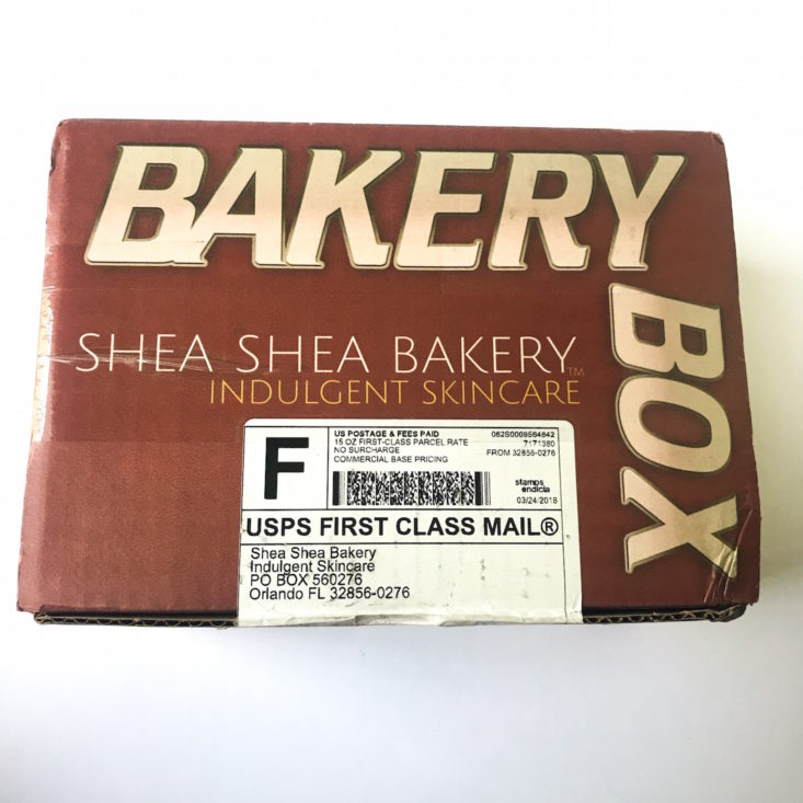 closed Shea Shea Bakery box