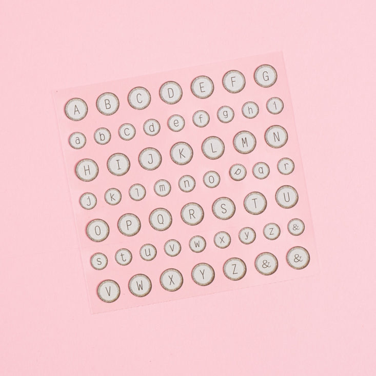 typewriter letter stickers