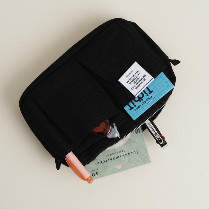 delfonics small inner carrying case in black with items