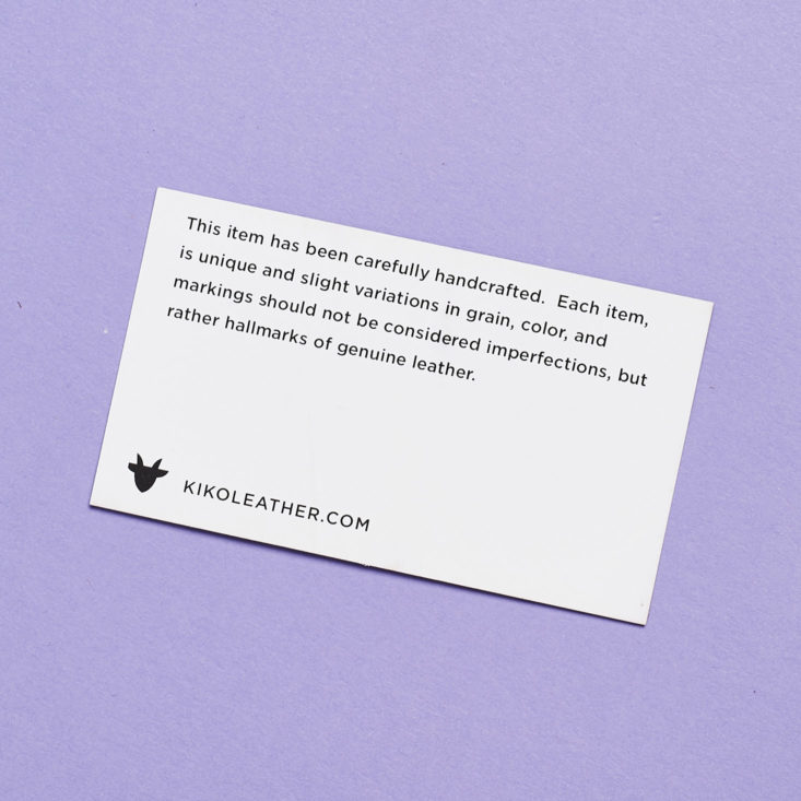 kiko card back