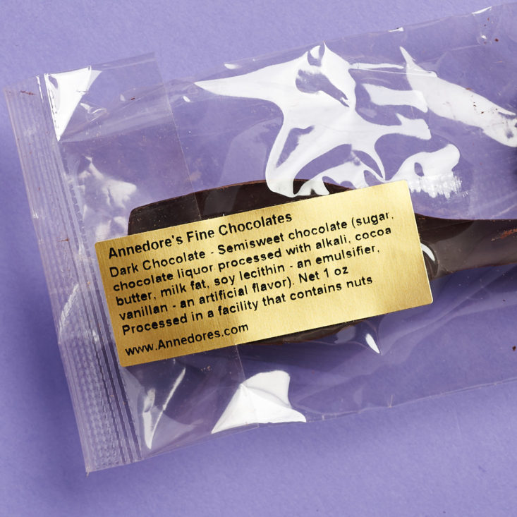 label on chocolate