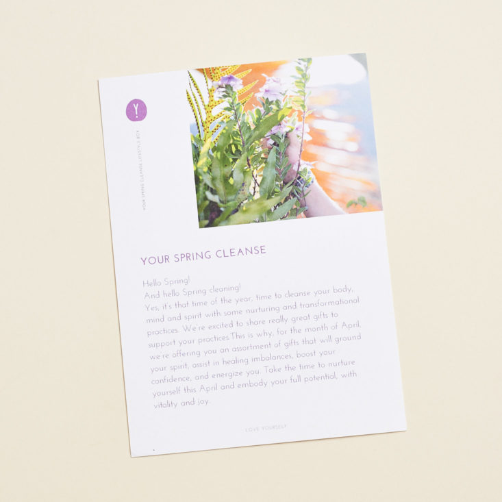 yogi surprise april 2018 wellness subscription box info card