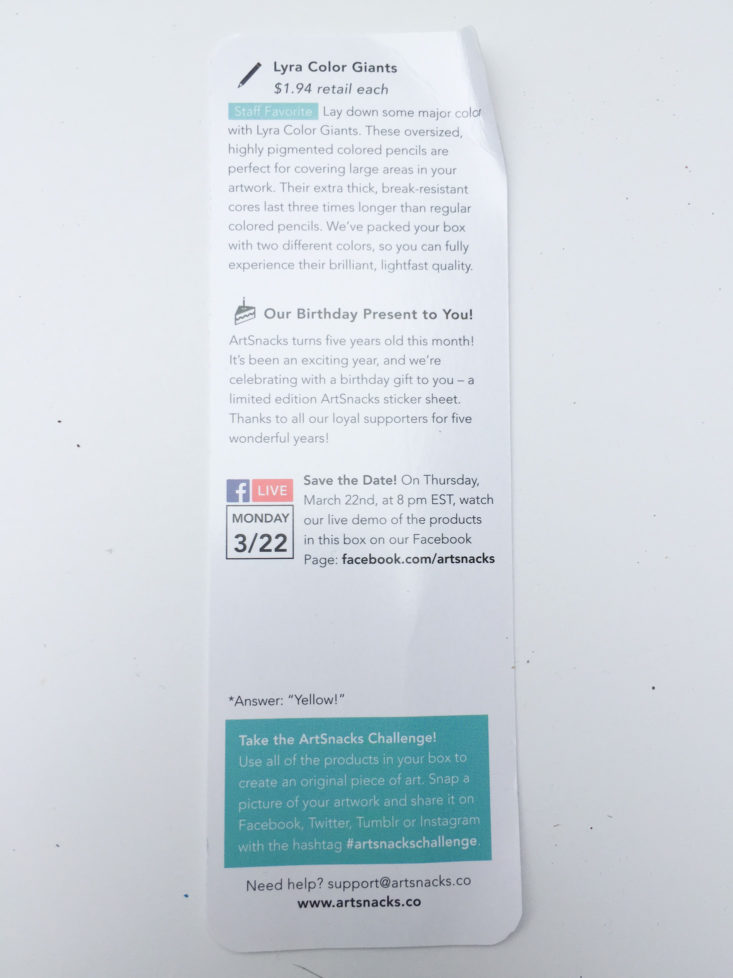 art snacks march 2018 booklet 2