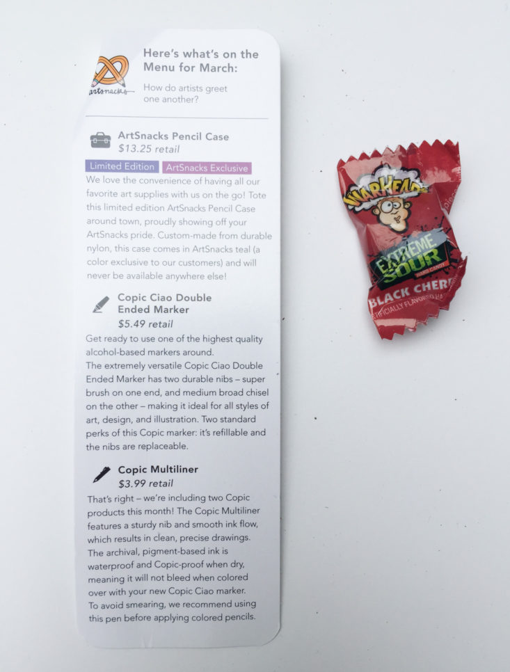 art snacks march 2018 booklet