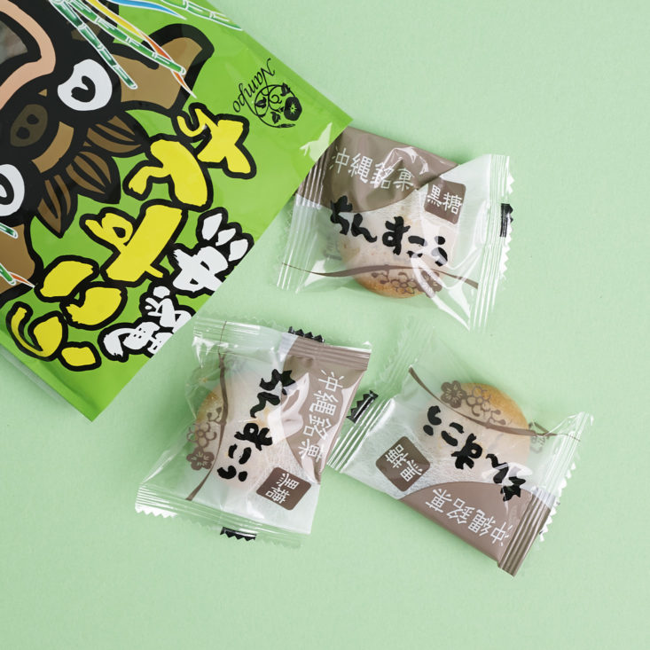 Okinawa Chinsuko cookies spilling out of bag