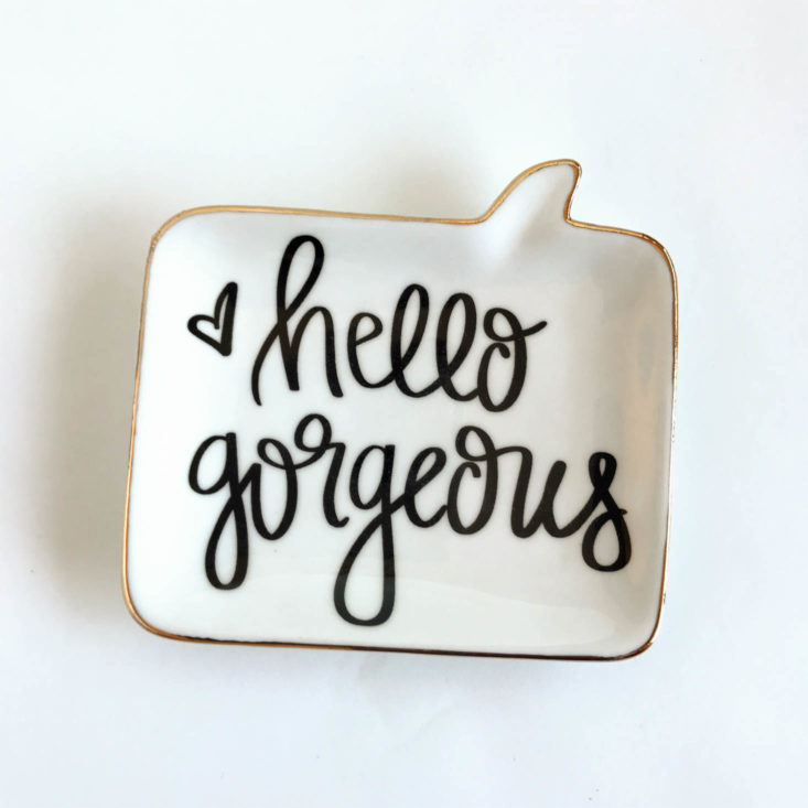 “Hello Gorgeous”Ceramic Jewelry Tray 