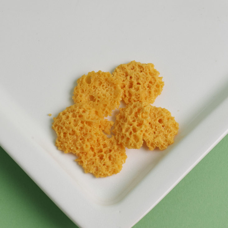 Cello Whisps Cheddar Cheese Crisps on a plate