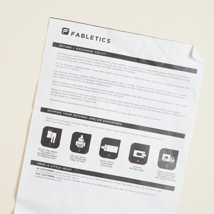 fabletics return info