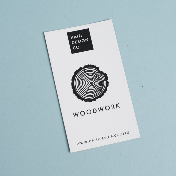 woodwork info card