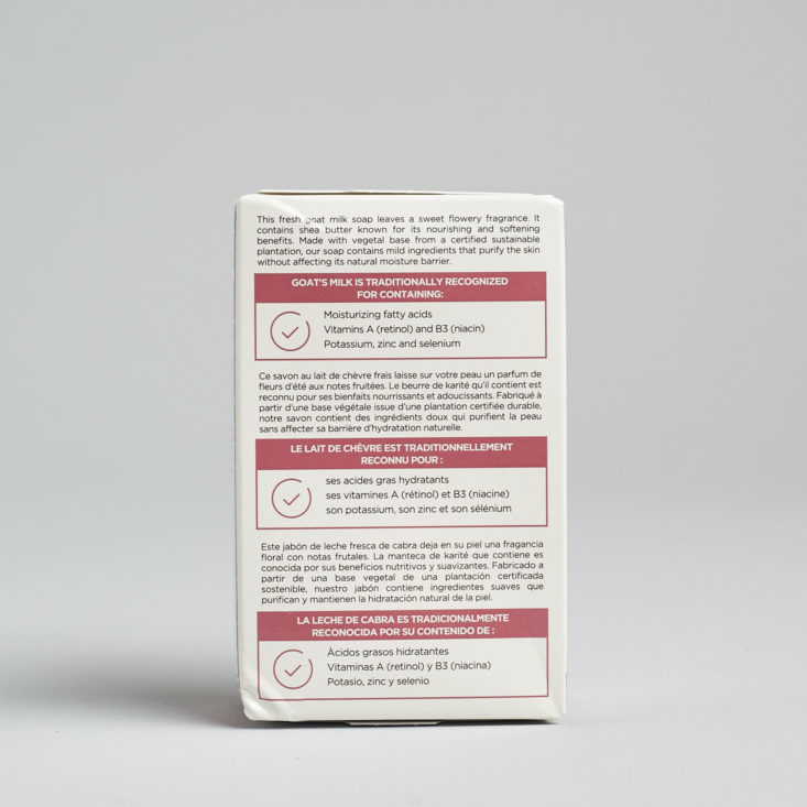 goats milk soap box
