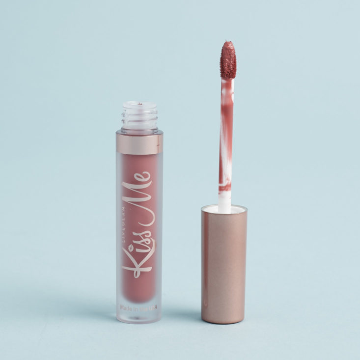 opened LiveGlam KissMe Liquid Lipstick in Bride-to-Be