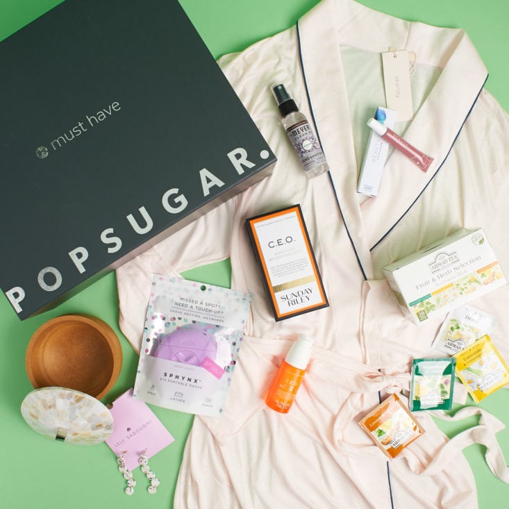 popsugar must-have subscription box with beauty products and self care items