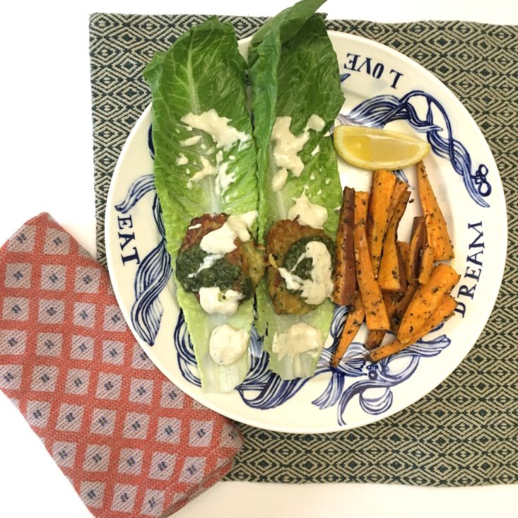 Purple Carrot TB12 Performance Meals Falafel Lettuce Wraps