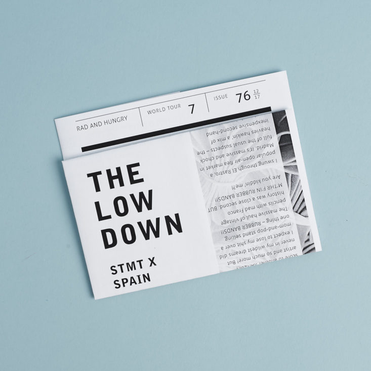 The Low Down- folded up