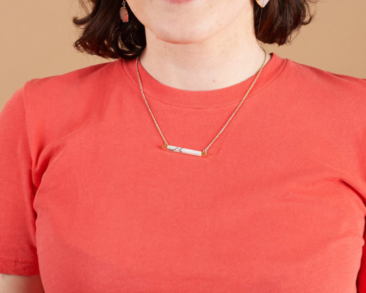 rocksbox may necklace on model