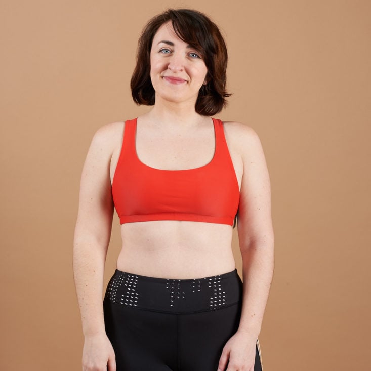 wantable fitness red orange bra