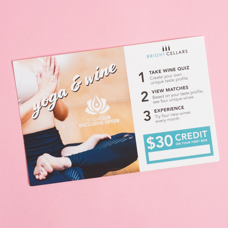 yoga club promo card