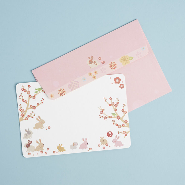 other side of envelopes from Spring Rabbit Letter Set