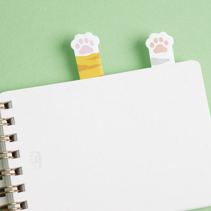 Cat's Paw Stick Markers in notepad