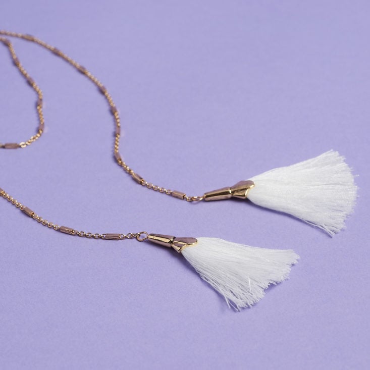 causebox summer fringe tipped necklace