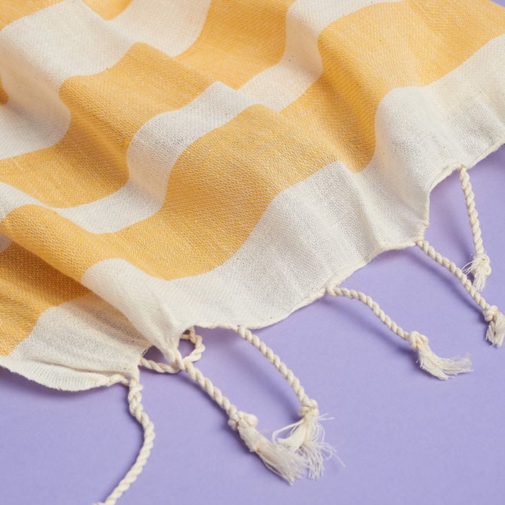 causebox summer striped yellow turkish towel