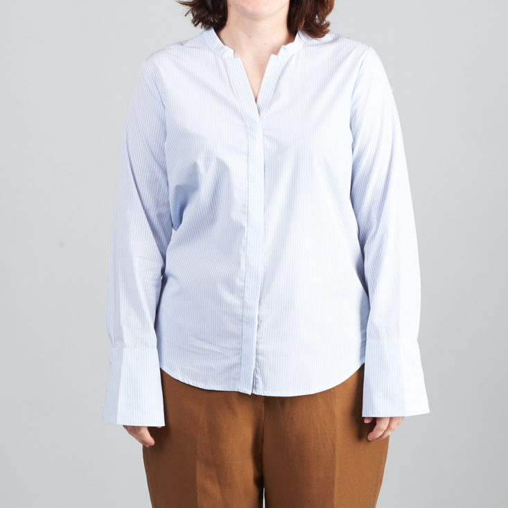 elizabeth and clarke striped oxford shirt