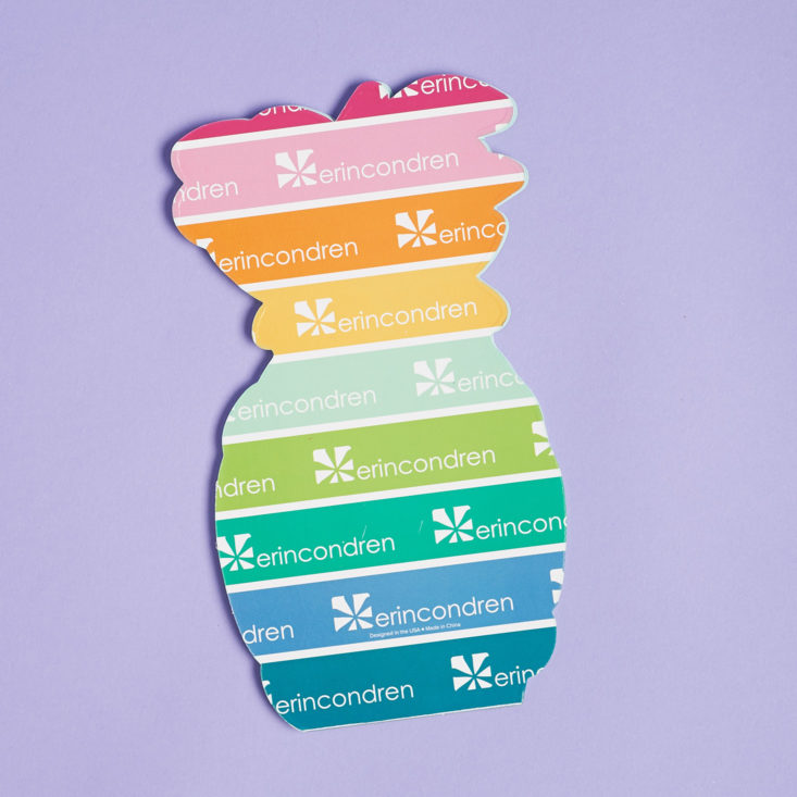 erin condren back of pineapple notecard