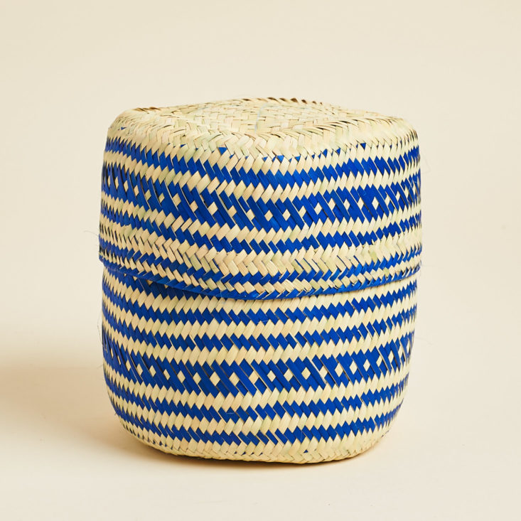 globe in mindfulness blue basket