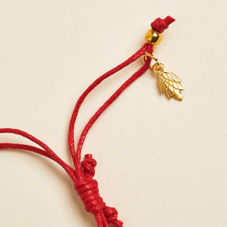 goddess provisions red bracelet with charm