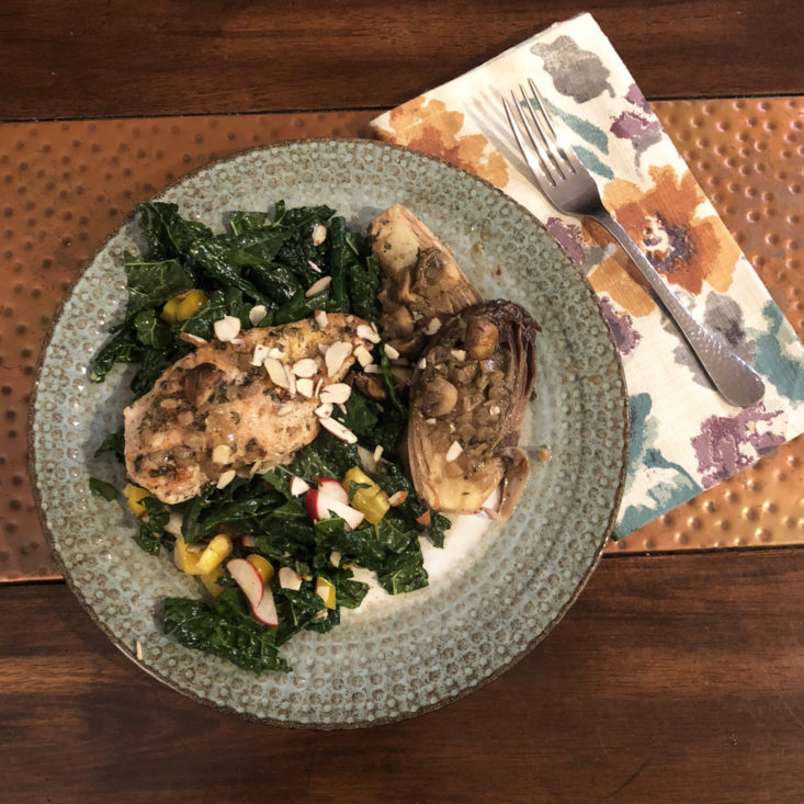 Green Chef Keto April 2018 - Chicken Plated