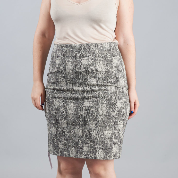 mm lafleur patterned pencil skirt