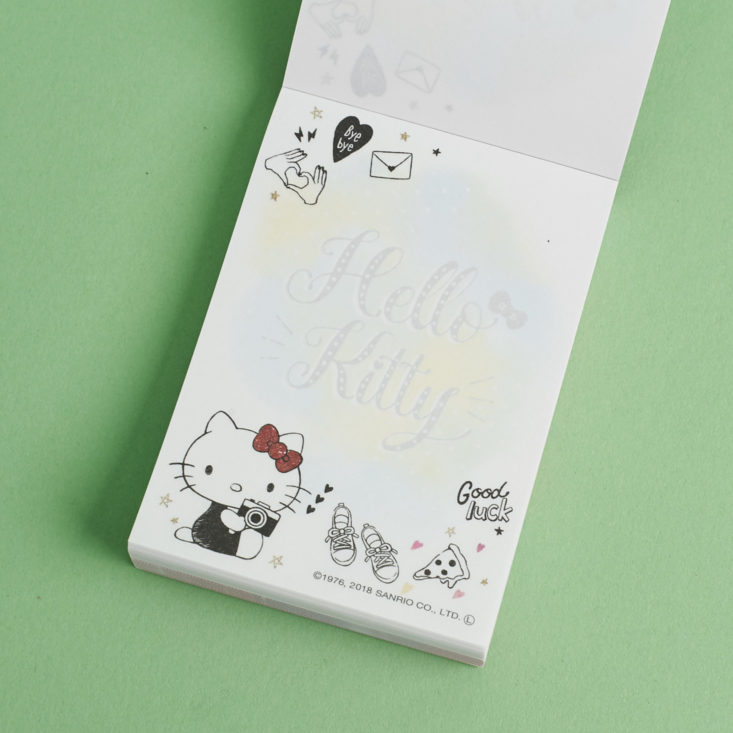 vertical page of Hello Kitty Notepad