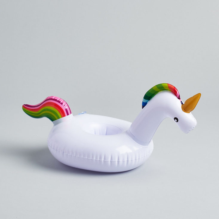 quirky crate inflated unicorn beverage holder