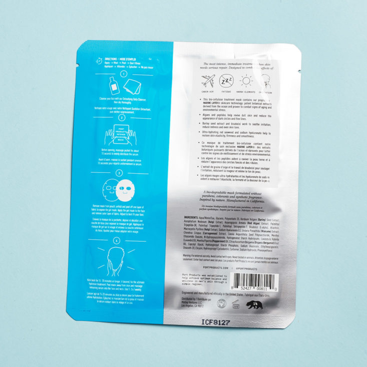 robb vices hydrating sheet mask facial