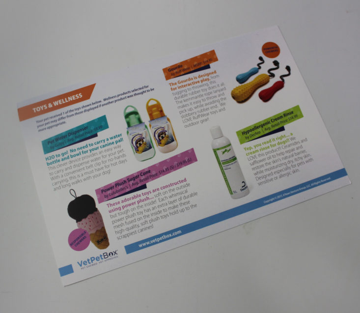 Vet Pet Box Dog June 2018 Booklet Front