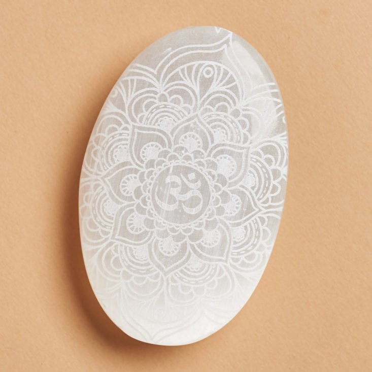 selenite stone with carvings