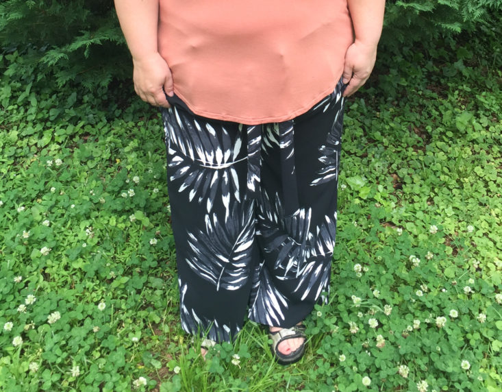 CATHERINE MALANDRINO - Black And White Palm Print Carver Pants