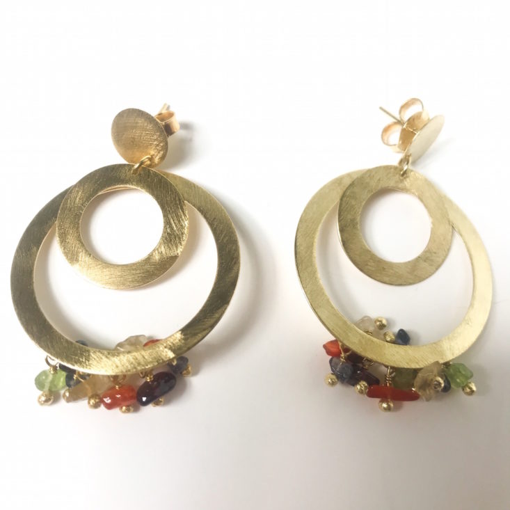 Rivka Friedman Open Circle Gemstone Earrings