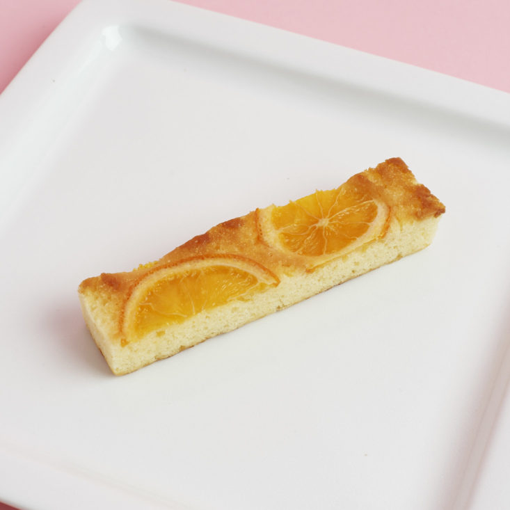 Nakajima Taishodo Orange Stick Cake on plate