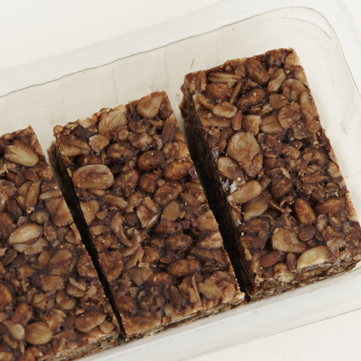 close up of Cocoa & Vanilla Protein Flapjack